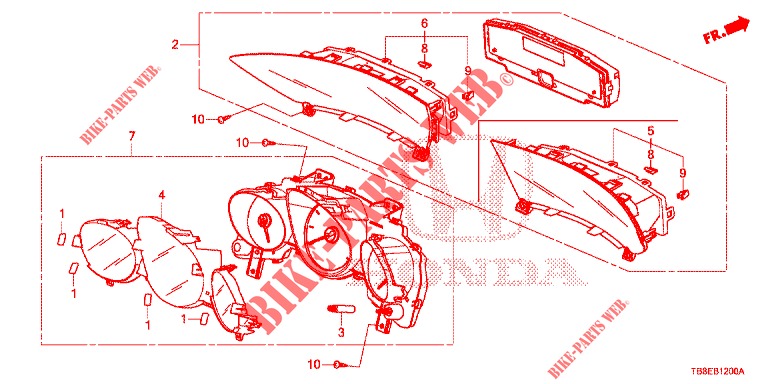 SPEEDOMETER  for Honda CIVIC TOURER DIESEL 1.6 EXECUTIVE 5 Doors 6 speed manual 2016