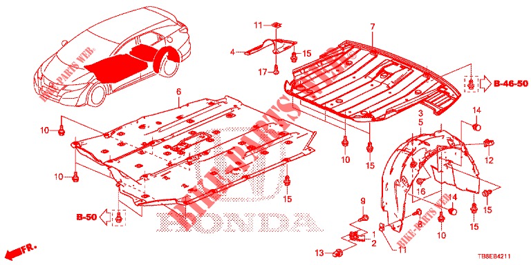 UNDER COVER  for Honda CIVIC TOURER DIESEL 1.6 EXECUTIVE 5 Doors 6 speed manual 2016