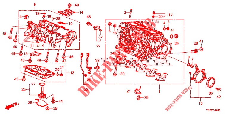 CYLINDER BLOCK/OIL PAN (DIESEL) for Honda CIVIC TOURER DIESEL 1.6 LIFSTYLE 5 Doors 6 speed manual 2016