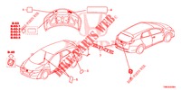 EMBLEMS/CAUTION LABELS  for Honda CIVIC TOURER 1.8 COMFORT 5 Doors 6 speed manual 2016