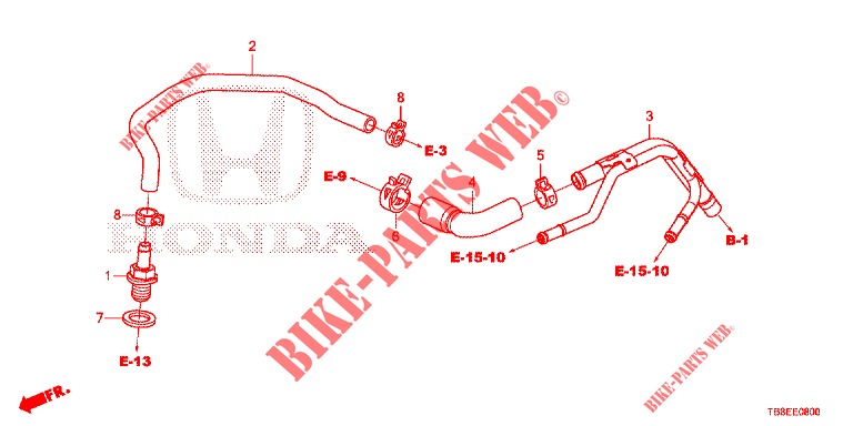 BREATHER PIPE ( '05)  for Honda CIVIC TOURER 1.8 COMFORT 5 Doors 6 speed manual 2016