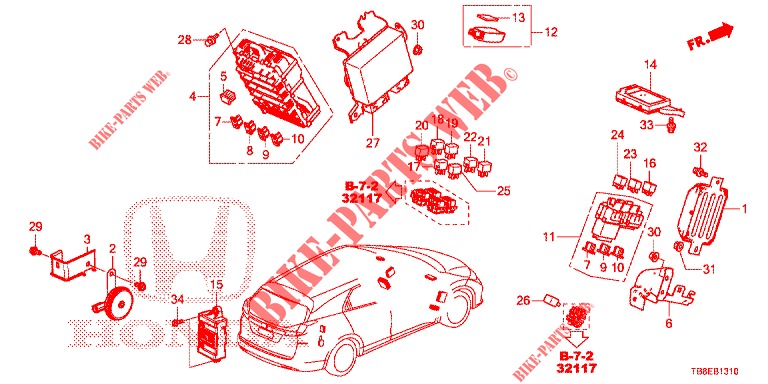 CONTROL UNIT (CABINE) (1) (LH) for Honda CIVIC TOURER 1.8 COMFORT 5 Doors 6 speed manual 2016
