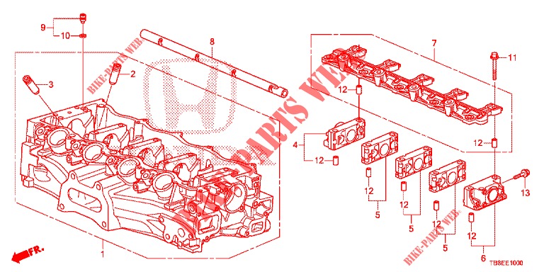CYLINDER HEAD COVER  for Honda CIVIC TOURER 1.8 COMFORT 5 Doors 6 speed manual 2016