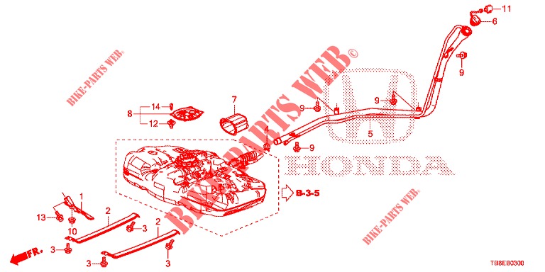 FUEL FILLER PIPE  for Honda CIVIC TOURER 1.8 COMFORT 5 Doors 6 speed manual 2016