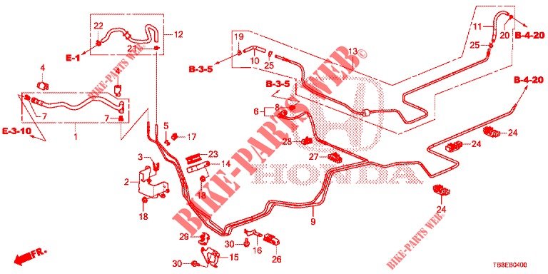 FUEL PIPE (LH) for Honda CIVIC TOURER 1.8 COMFORT 5 Doors 6 speed manual 2016