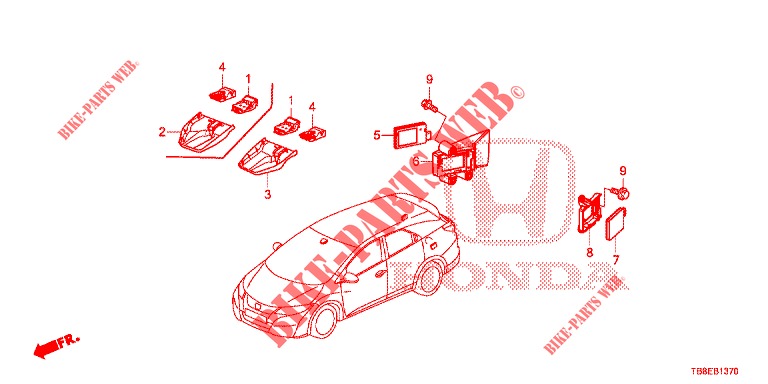 RADAR  for Honda CIVIC TOURER 1.8 COMFORT 5 Doors 6 speed manual 2016