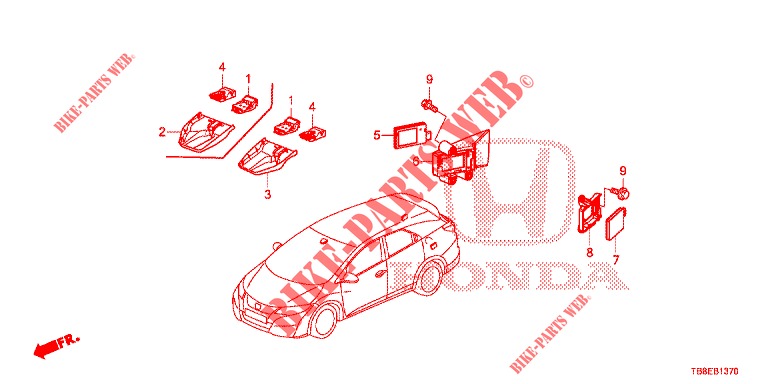 RADAR  for Honda CIVIC TOURER 1.8 EXECUTIVE 5 Doors 5 speed automatic 2016