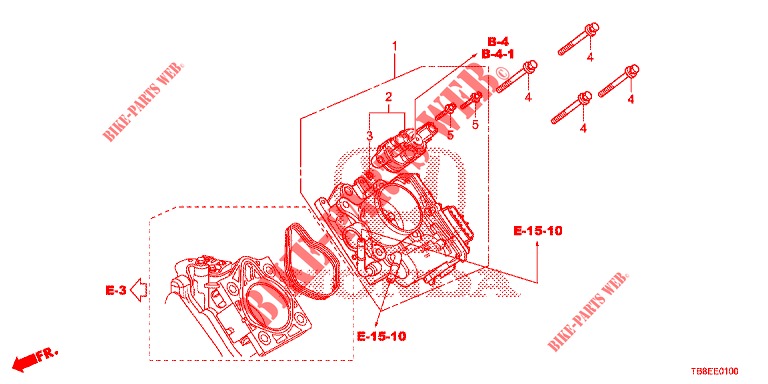 THROTTLE BODY ('84,'85)  for Honda CIVIC TOURER 1.8 EXECUTIVE 5 Doors 5 speed automatic 2016