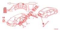 EMBLEMS/CAUTION LABELS  for Honda CIVIC TOURER 1.8 LIFESTYLE 5 Doors 6 speed manual 2016