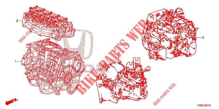 GASKET KIT/ENGINE ASSY./ TRANSMISSION ASSY.  for Honda CIVIC TOURER 1.8 LIFESTYLE 5 Doors 5 speed automatic 2016