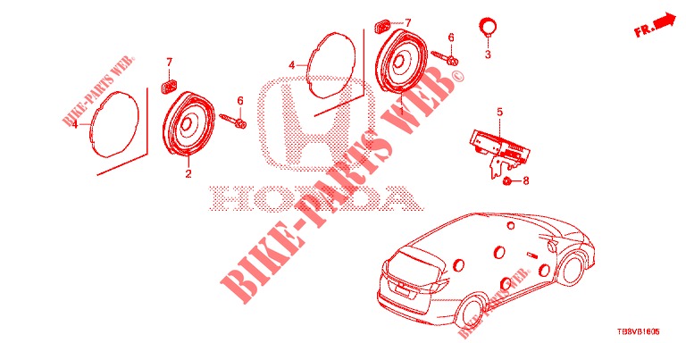 ANTENNA/SPEAKER  for Honda CIVIC TOURER DIESEL 1.6 ELEGANCE 5 Doors 6 speed manual 2017
