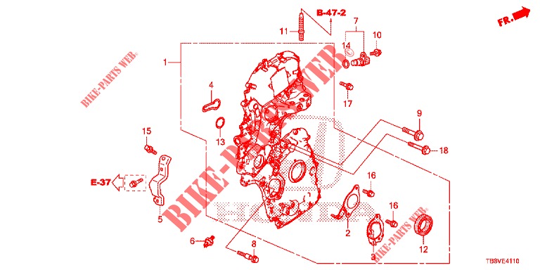 CHAIN CASE (DIESEL) for Honda CIVIC TOURER DIESEL 1.6 ELEGANCE 5 Doors 6 speed manual 2017