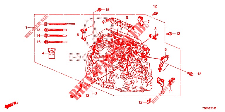 ENGINE WIRE HARNESS (DIESEL) for Honda CIVIC TOURER DIESEL 1.6 ELEGANCE 5 Doors 6 speed manual 2017