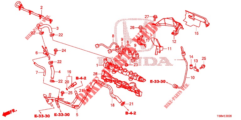 FUEL RAIL/HIGH PRESSURE P UMP (DIESEL) for Honda CIVIC TOURER DIESEL 1.6 ELEGANCE 5 Doors 6 speed manual 2017