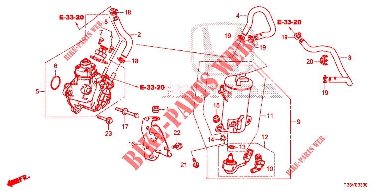 HIGH PRESSURE PUMP (DIESEL) for Honda CIVIC TOURER DIESEL 1.6 ELEGANCE 5 Doors 6 speed manual 2017