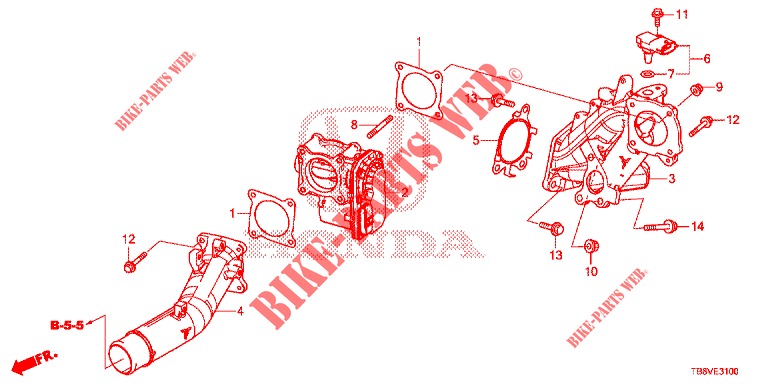 INTAKE FLAP VALVE (DIESEL) for Honda CIVIC TOURER DIESEL 1.6 ELEGANCE 5 Doors 6 speed manual 2017