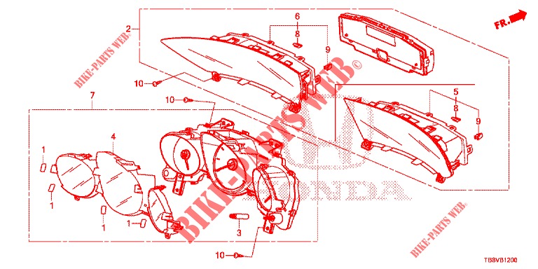 SPEEDOMETER  for Honda CIVIC TOURER DIESEL 1.6 ELEGANCE 5 Doors 6 speed manual 2017