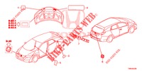 EMBLEMS/CAUTION LABELS  for Honda CIVIC TOURER DIESEL 1.6 ELEGANCE L 5 Doors 6 speed manual 2017