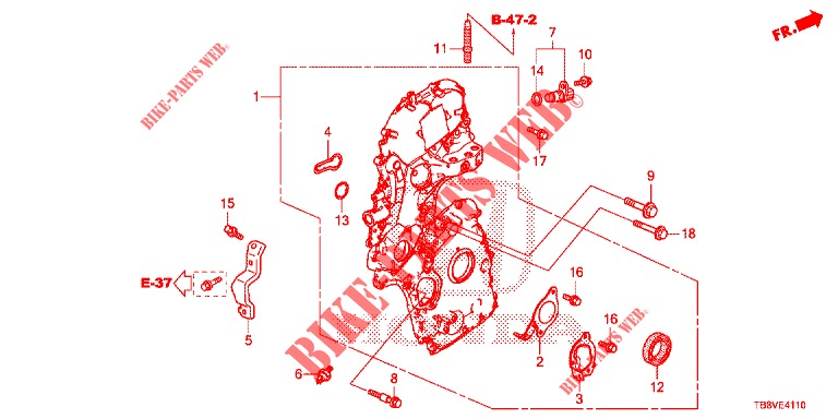 CHAIN CASE (DIESEL) for Honda CIVIC TOURER DIESEL 1.6 SPORT NAVI 5 Doors 6 speed manual 2017
