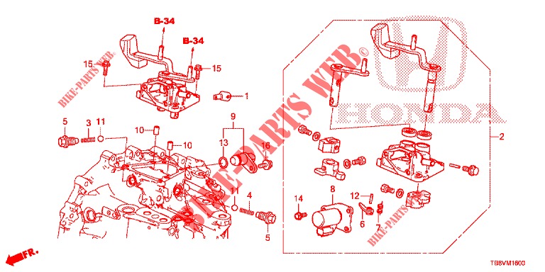 CHANGE LEVER (DIESEL) for Honda CIVIC TOURER DIESEL 1.6 SPORT NAVI 5 Doors 6 speed manual 2017