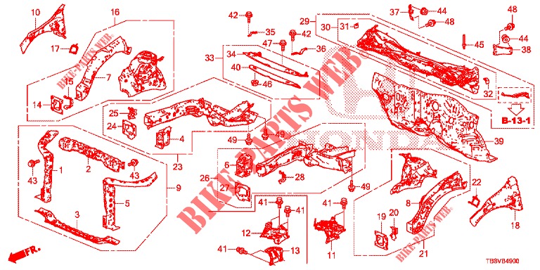 FRONT BULKHEAD/DASHBOARD  for Honda CIVIC TOURER DIESEL 1.6 SPORT NAVI 5 Doors 6 speed manual 2017