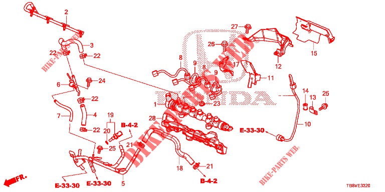 FUEL RAIL/HIGH PRESSURE P UMP (DIESEL) for Honda CIVIC TOURER DIESEL 1.6 SPORT NAVI 5 Doors 6 speed manual 2017