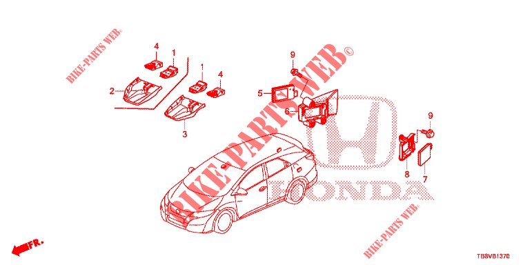 RADAR  for Honda CIVIC TOURER DIESEL 1.6 SPORT NAVI 5 Doors 6 speed manual 2017