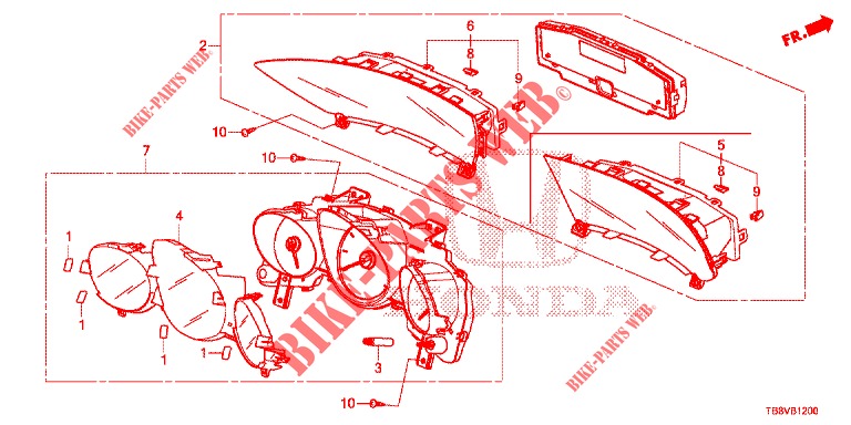 SPEEDOMETER  for Honda CIVIC TOURER DIESEL 1.6 SPORT NAVI 5 Doors 6 speed manual 2017