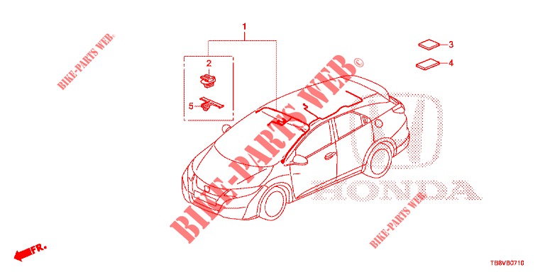 WIRE HARNESS (6) (LH) for Honda CIVIC TOURER DIESEL 1.6 SPORT NAVI 5 Doors 6 speed manual 2017