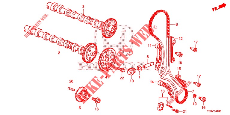 CAMSHAFT/CAM CHAIN (DIESEL) for Honda CIVIC TOURER DIESEL 1.6 LIFSTYLE 5 Doors 6 speed manual 2017
