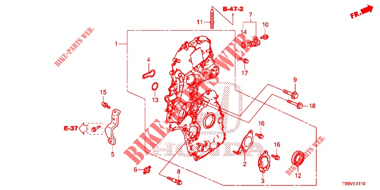 CHAIN CASE (DIESEL) for Honda CIVIC TOURER DIESEL 1.6 LIFSTYLE 5 Doors 6 speed manual 2017