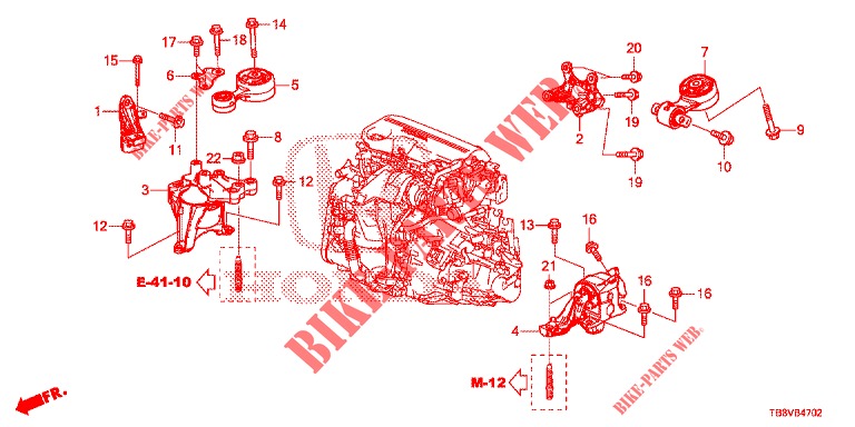 ENGINE MOUNTS (DIESEL) for Honda CIVIC TOURER DIESEL 1.6 LIFSTYLE 5 Doors 6 speed manual 2017