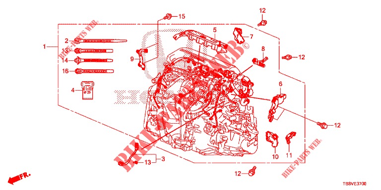 ENGINE WIRE HARNESS (DIESEL) for Honda CIVIC TOURER DIESEL 1.6 LIFSTYLE 5 Doors 6 speed manual 2017