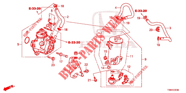 HIGH PRESSURE PUMP (DIESEL) for Honda CIVIC TOURER DIESEL 1.6 LIFSTYLE 5 Doors 6 speed manual 2017