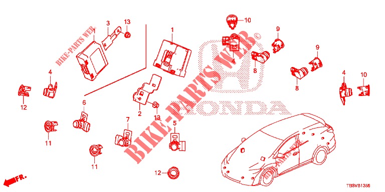 PARKING SENSOR  for Honda CIVIC TOURER DIESEL 1.6 LIFSTYLE 5 Doors 6 speed manual 2017