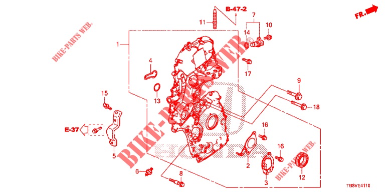 CHAIN CASE (DIESEL) for Honda CIVIC TOURER DIESEL 1.6 S 5 Doors 6 speed manual 2017