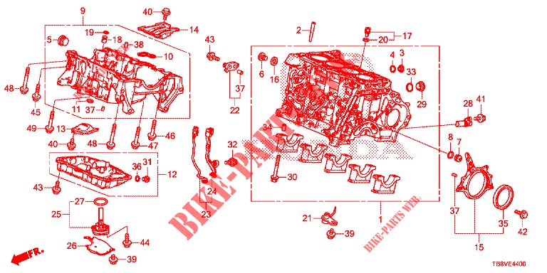 CYLINDER BLOCK/OIL PAN (DIESEL) for Honda CIVIC TOURER DIESEL 1.6 S 5 Doors 6 speed manual 2017