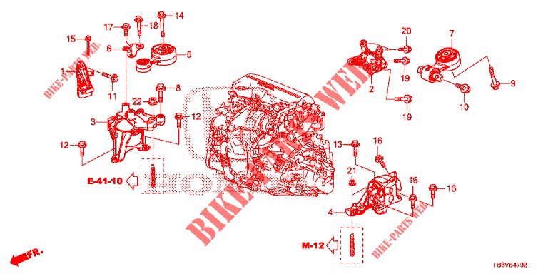 ENGINE MOUNTS (DIESEL) for Honda CIVIC TOURER DIESEL 1.6 S 5 Doors 6 speed manual 2017