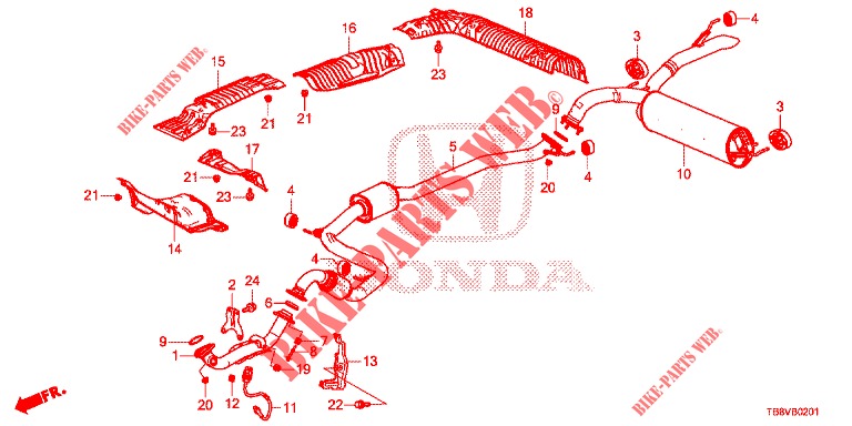 EXHAUST PIPE/SILENCER (DIESEL) for Honda CIVIC TOURER DIESEL 1.6 S 5 Doors 6 speed manual 2017