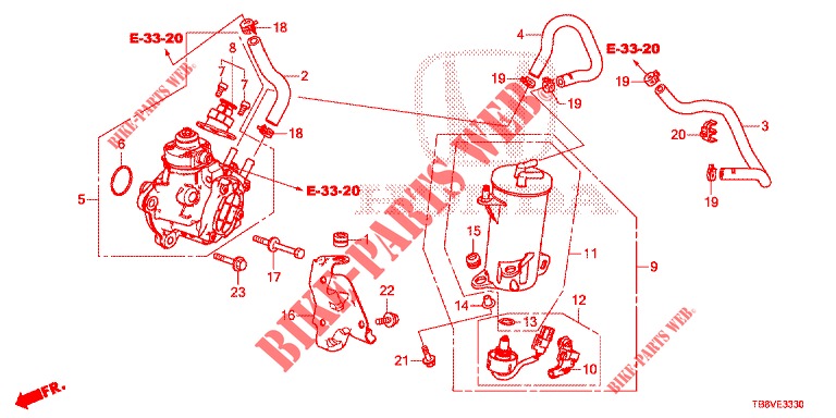 HIGH PRESSURE PUMP (DIESEL) for Honda CIVIC TOURER DIESEL 1.6 S 5 Doors 6 speed manual 2017