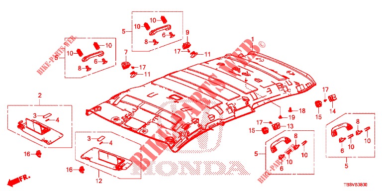 ROOF LINING  for Honda CIVIC TOURER DIESEL 1.6 S 5 Doors 6 speed manual 2017