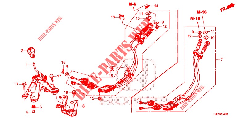 SELECT LEVER (HMT)  for Honda CIVIC TOURER DIESEL 1.6 S 5 Doors 6 speed manual 2017