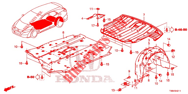 UNDER COVER  for Honda CIVIC TOURER DIESEL 1.6 S 5 Doors 6 speed manual 2017