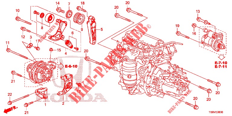 AUTO TENSIONER  for Honda CIVIC TOURER 1.8 COMFORT 5 Doors 6 speed manual 2017