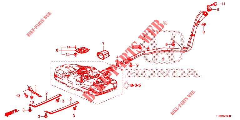 FUEL FILLER PIPE  for Honda CIVIC TOURER 1.8 COMFORT 5 Doors 6 speed manual 2017