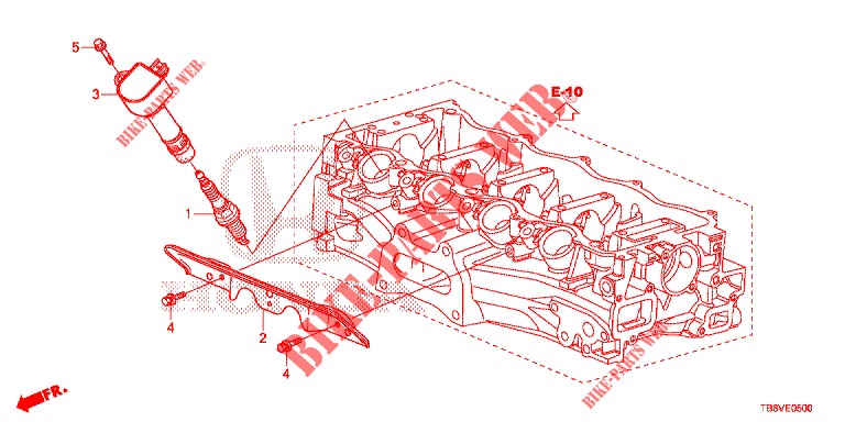 PLUG HOLE COIL  for Honda CIVIC TOURER 1.8 COMFORT 5 Doors 6 speed manual 2017