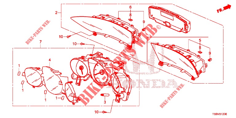 SPEEDOMETER  for Honda CIVIC TOURER 1.8 COMFORT 5 Doors 6 speed manual 2017