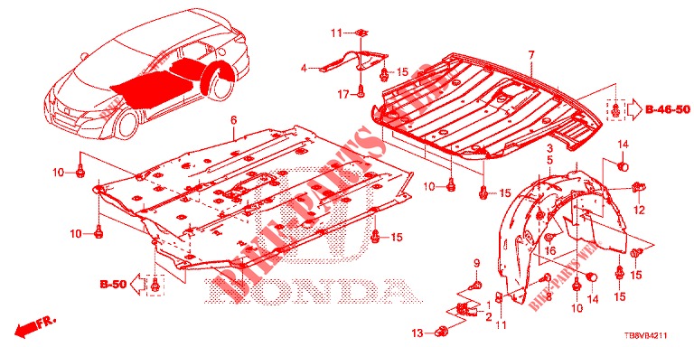 UNDER COVER  for Honda CIVIC TOURER 1.8 COMFORT 5 Doors 6 speed manual 2017