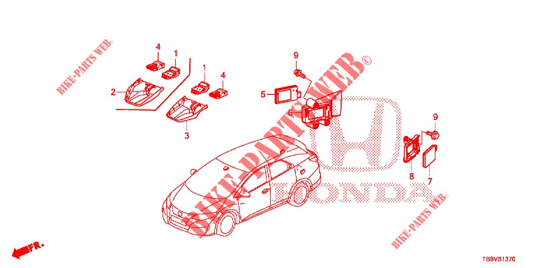 RADAR  for Honda CIVIC TOURER 1.8 COMFORT 5 Doors 5 speed automatic 2017