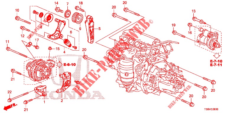 AUTO TENSIONER  for Honda CIVIC TOURER 1.8 EXECUTIVE NAVI 5 Doors 6 speed manual 2017